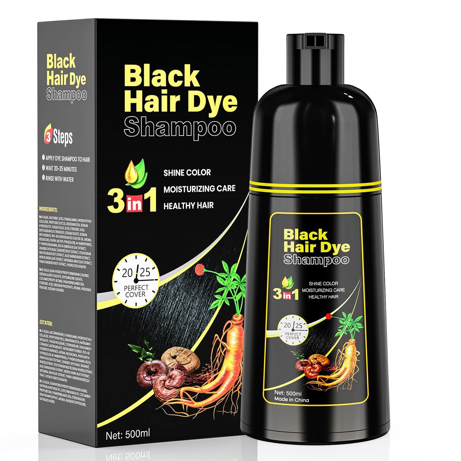 Șampon Negru Strălucitor Instant